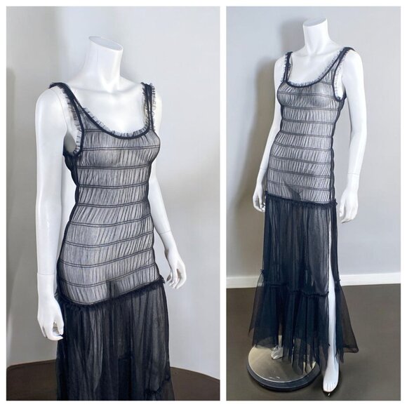 Free People Other - NWOT Free People Intimately Free Sheer Maxi Dress Black, Size Small